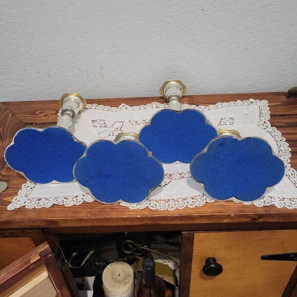 Vintage Candle Stick Set Of 4 Holders Silver Plated Made in England 2-tone - Picture 13 of 16